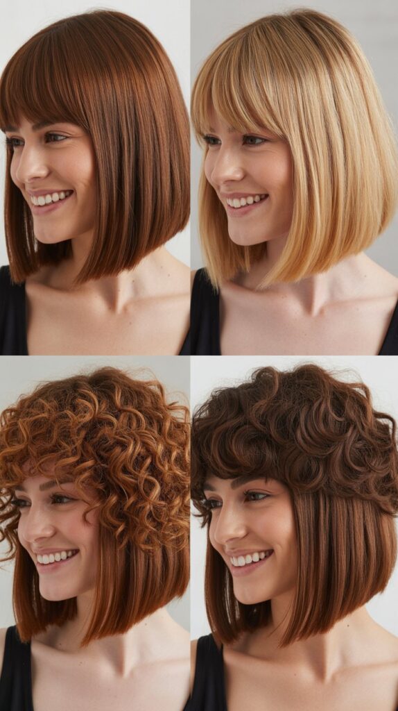  Rounded Bob With Long Graduated Bangs