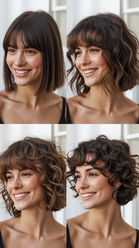 Piece-y Bob With Long Textured Bangs