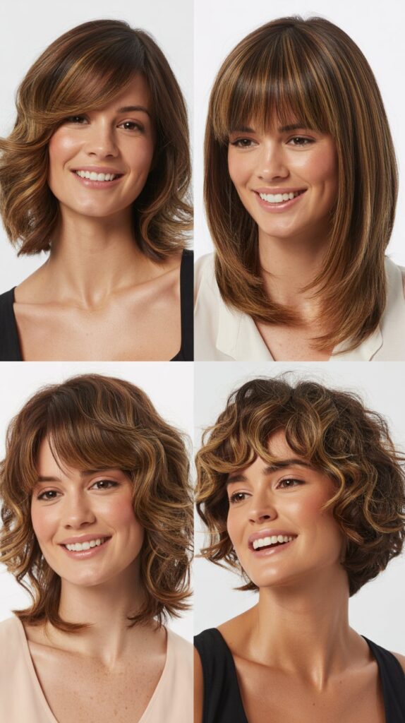  Layered Bob With Feathered Long Bangs