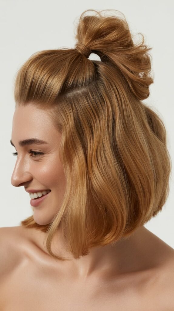 Half-Up Half-Down with Volume