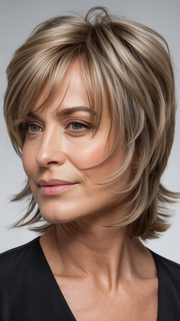 Choppy Asymmetrical Bangs