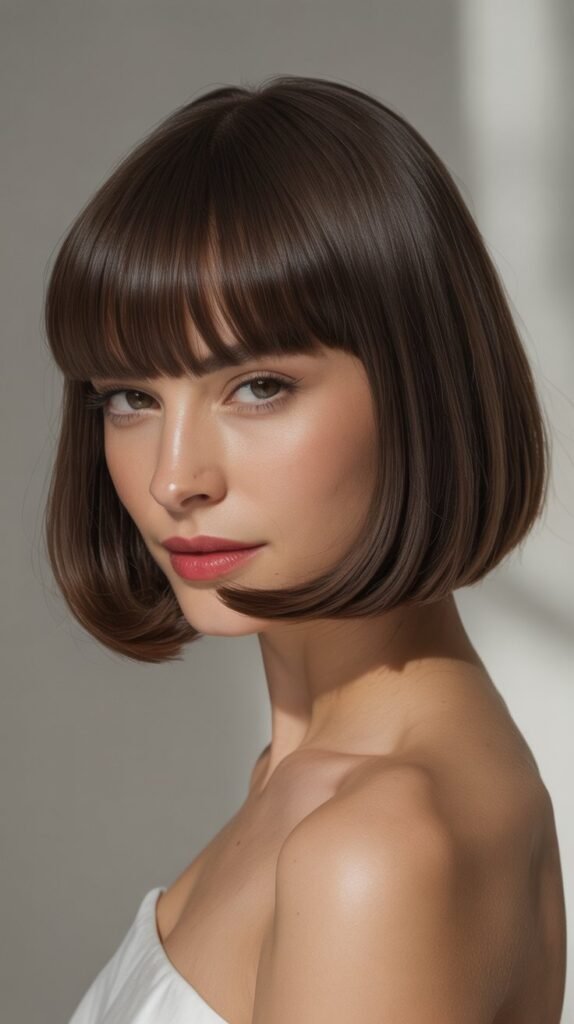 The French Bob with Blunt Bangs