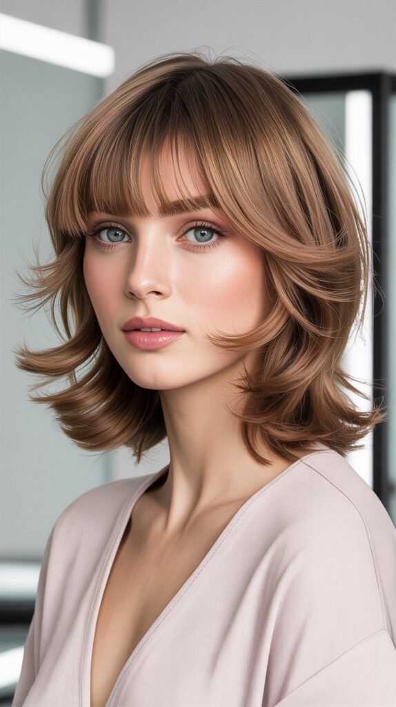 Face-Framing Layers with Baby Fringe