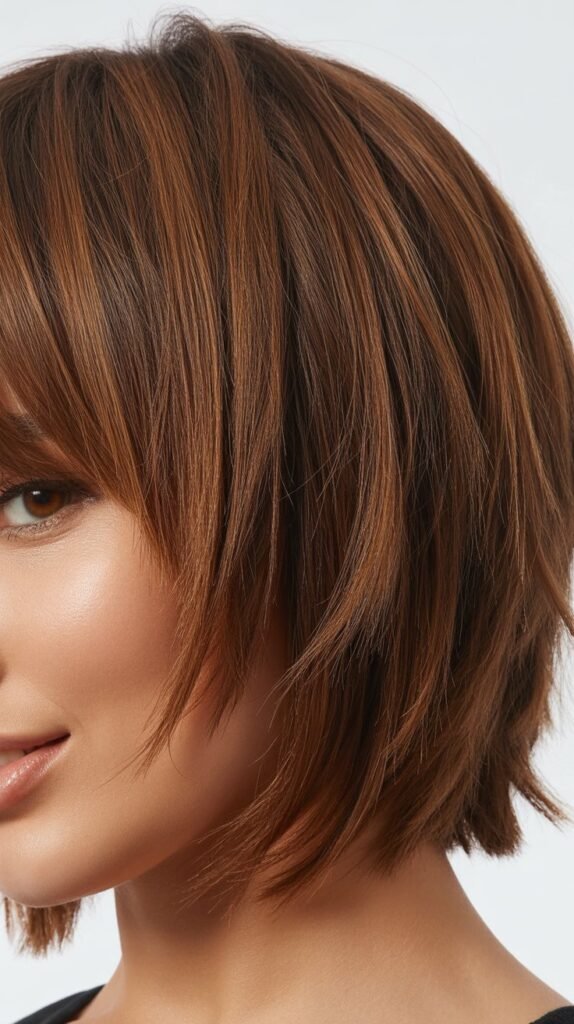 Shaggy Bob With Piecey Bangs