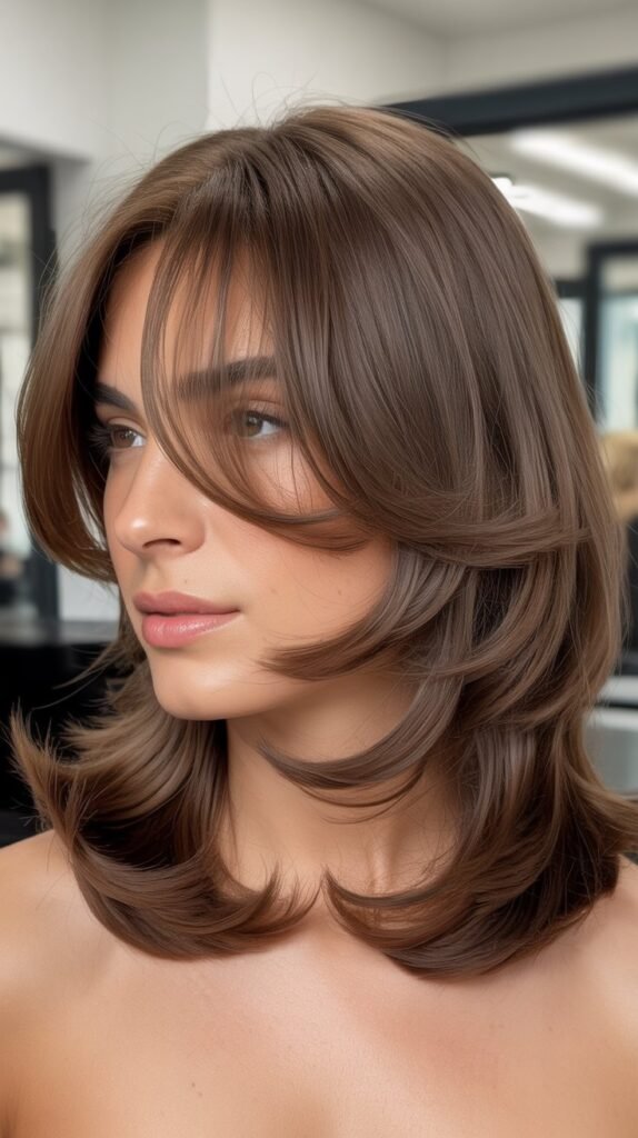 Layered Collarbone Bob With Parted Bangs