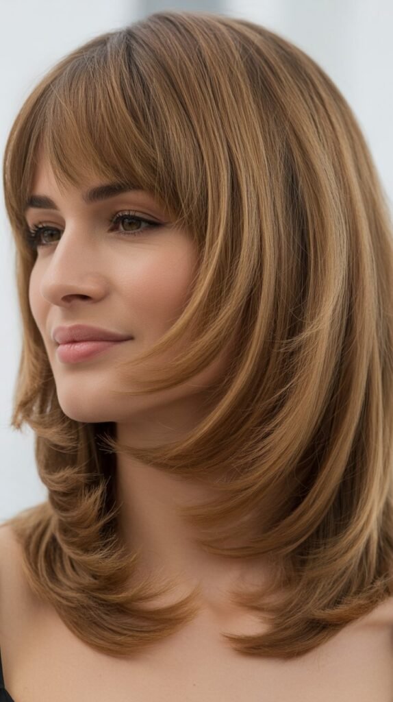 Curtain Bangs With Layered Lengths