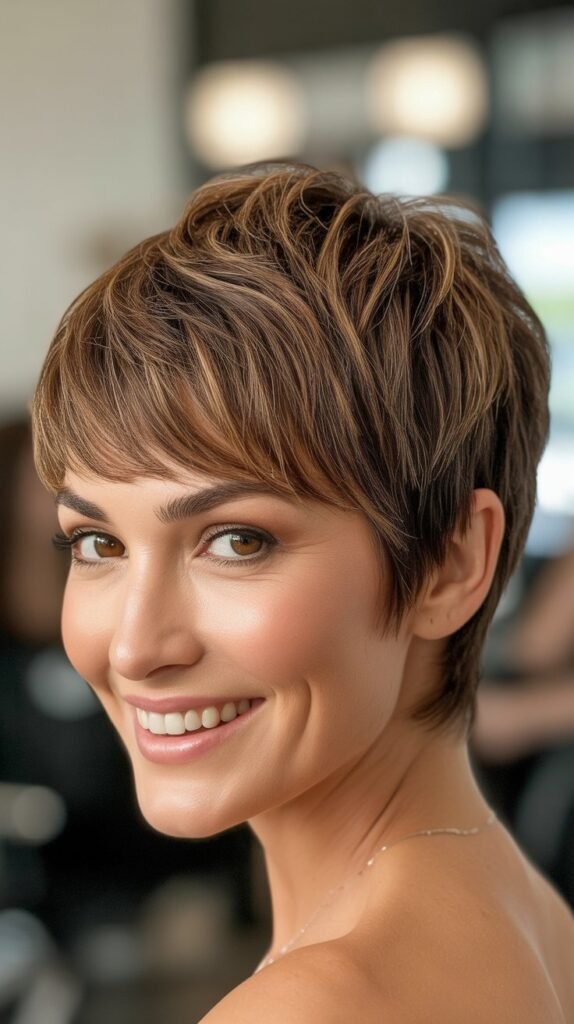 Structured Shaggy Pixie