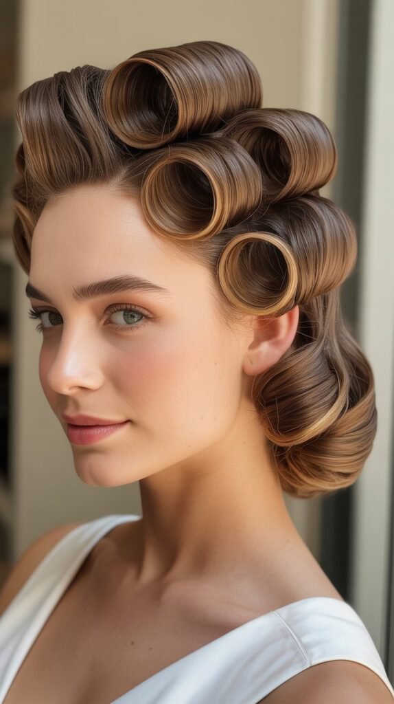 Vintage Pin Curl Updo