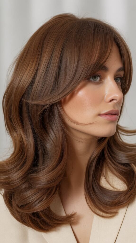 Layered Cut with Bangs at Various Lengths