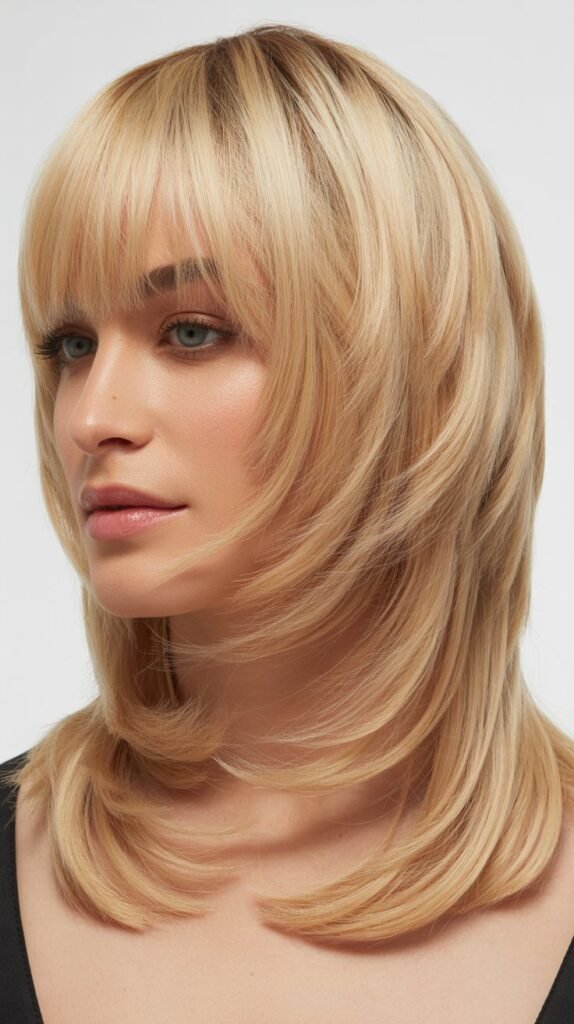  Razor-Sharp Layers with Statement Bangs