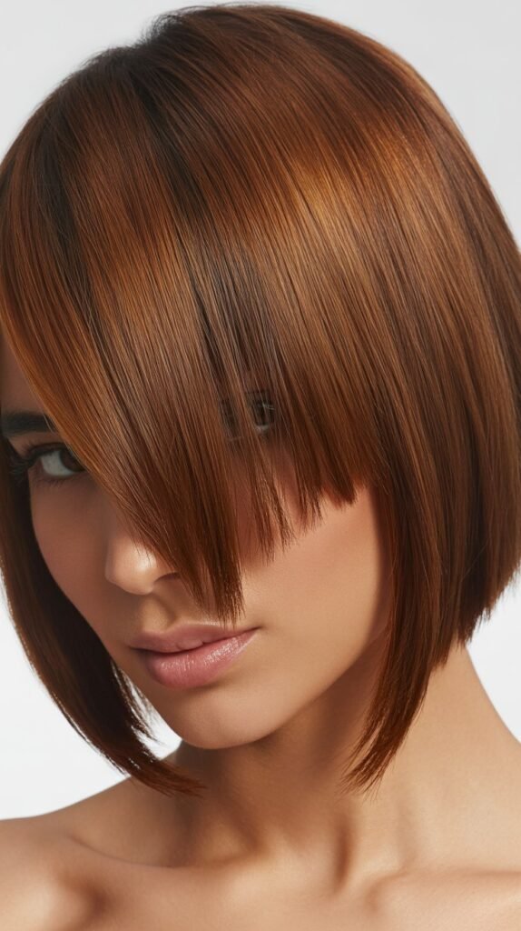 Asymmetrical Lob with Angled Fringe