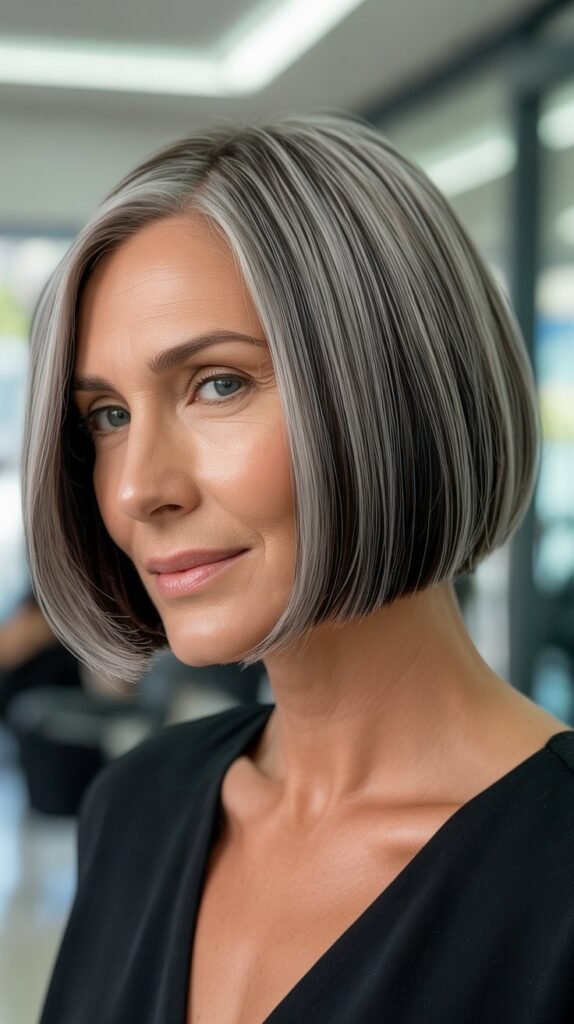 The Sleek Bob with Glass Hair Finish