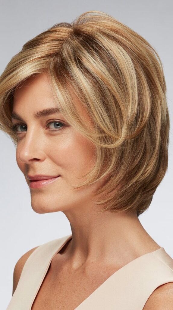 The Layered Bob with Face-Framing Highlights