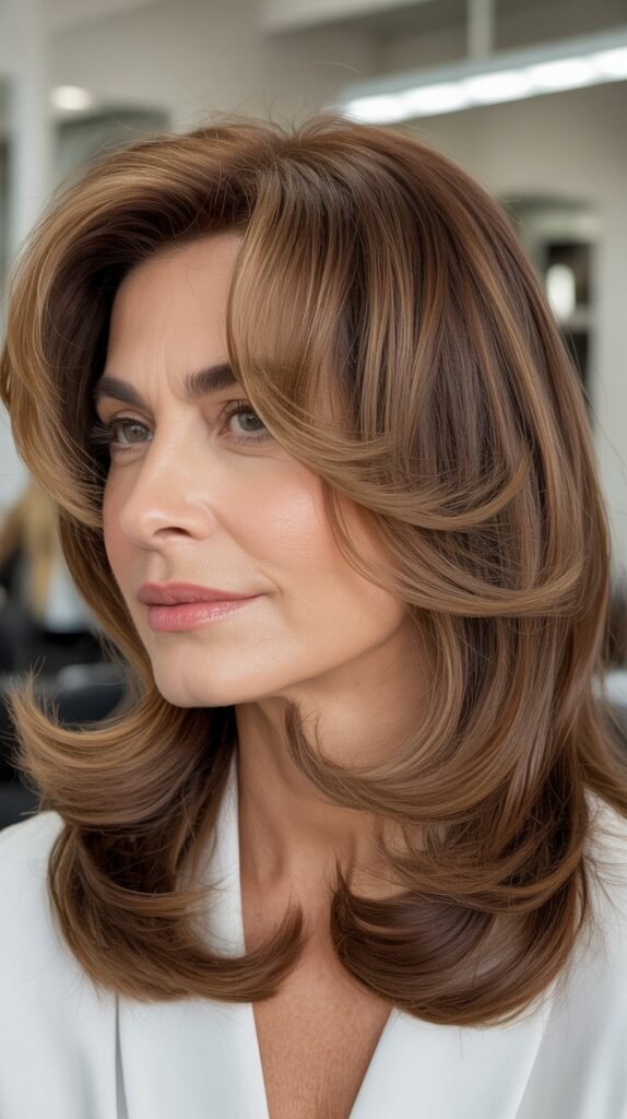 Swooped Volume Bangs