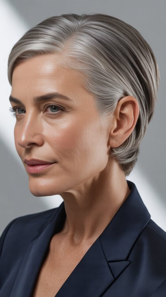 Slicked-Back Short Cut
