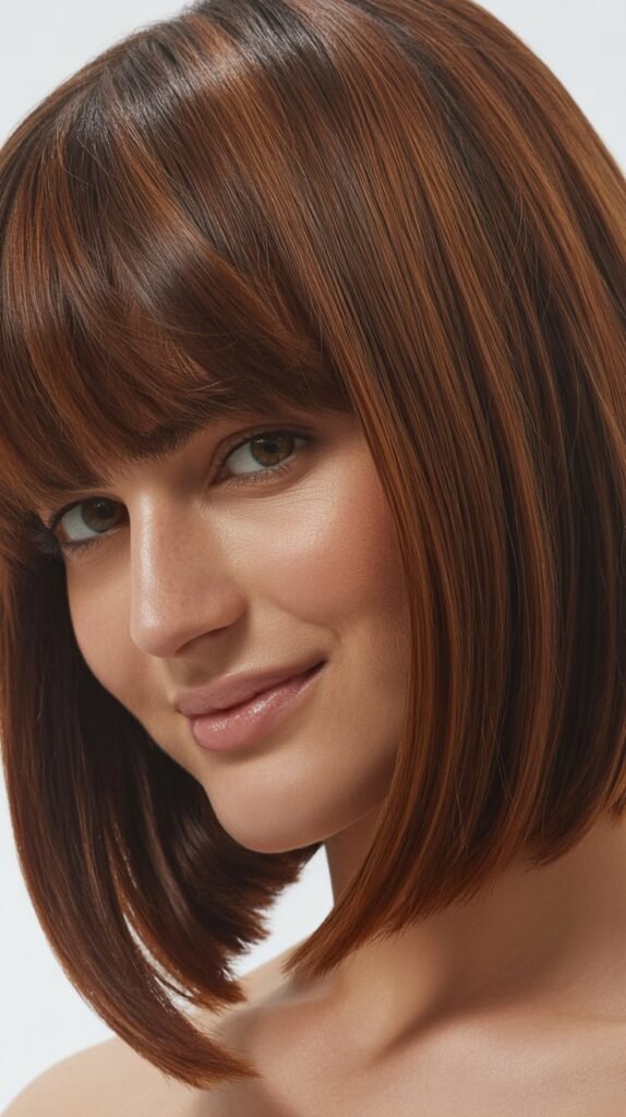 Graduated Bob with Straight Bangs