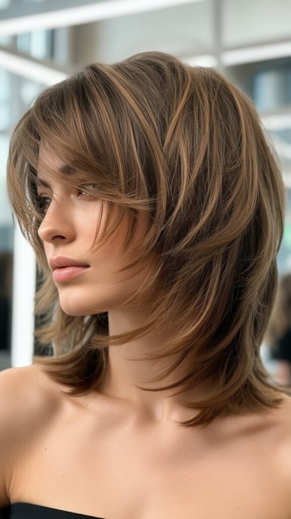 Shaggy Lob with Lots of Layers