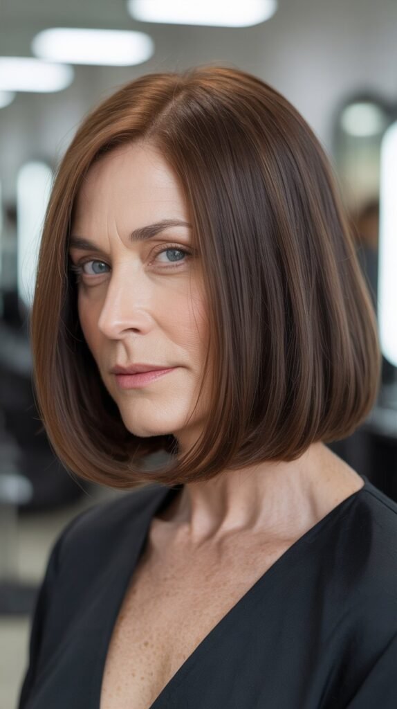 Blunt Lob with Center Part