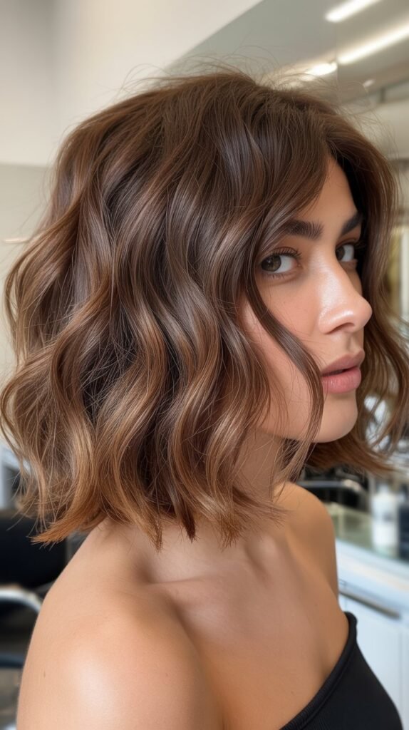 Wavy Messy French Bob