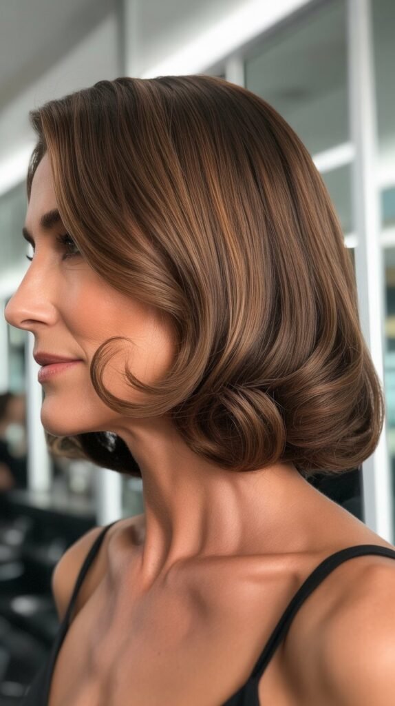 Curled Under Long Bob