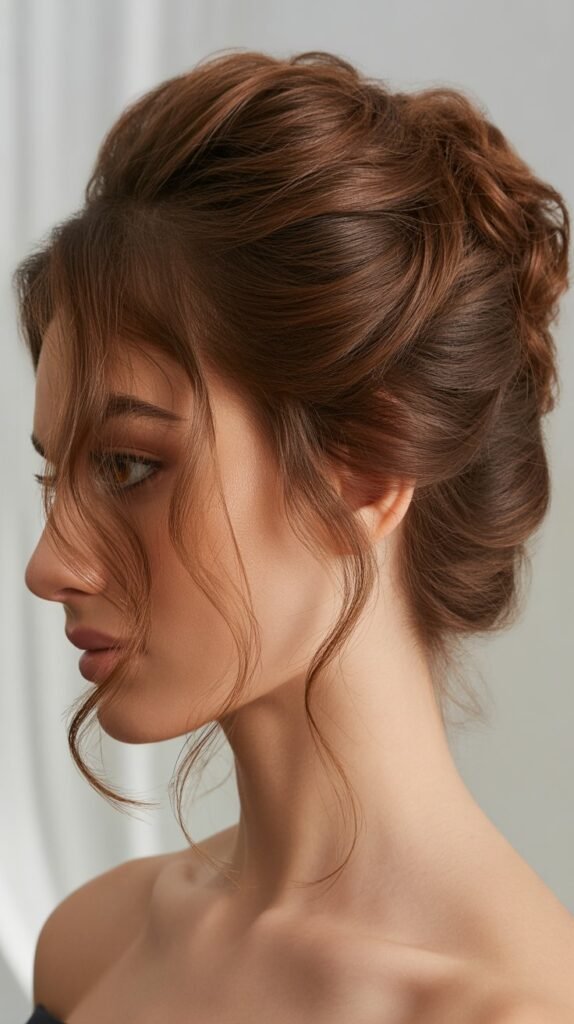 Asymmetrical Updo with Volume