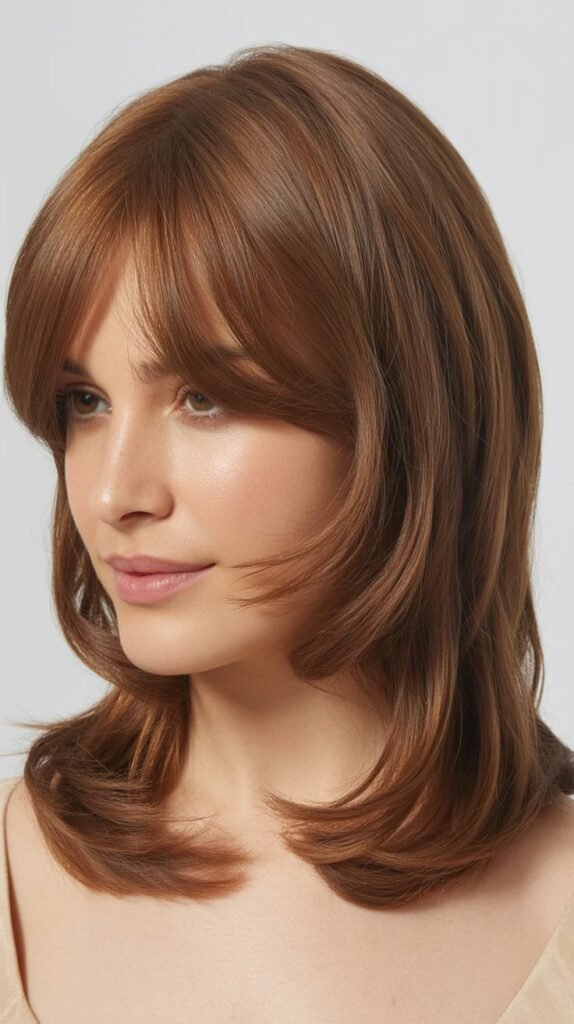 Curtain Bangs with Invisible Layers