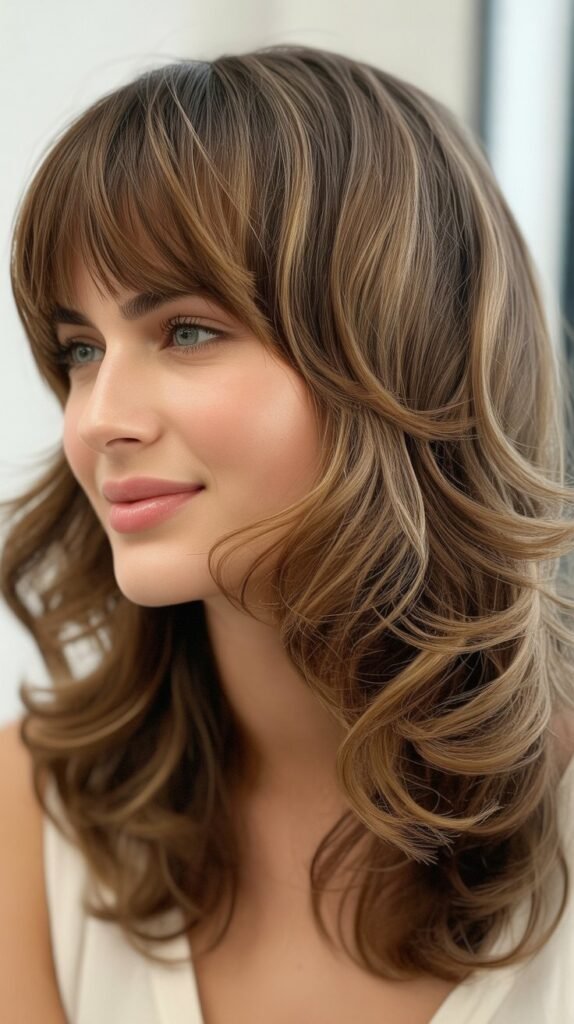 Layered Shag with Full Bangs