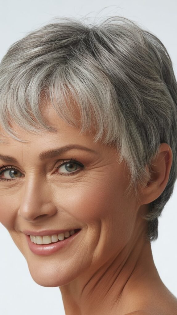 Pixie with Baby Bangs