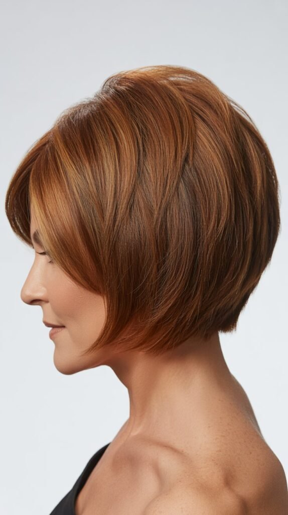 Stacked Bob with Volume at the Crown