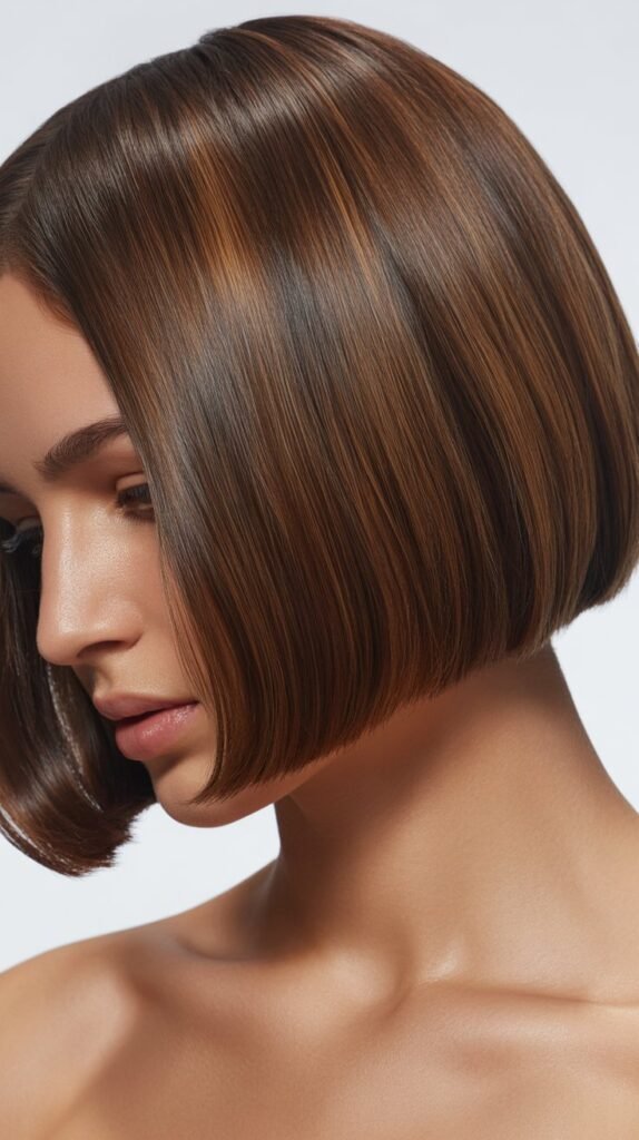 French Bob with Blunt Bangs