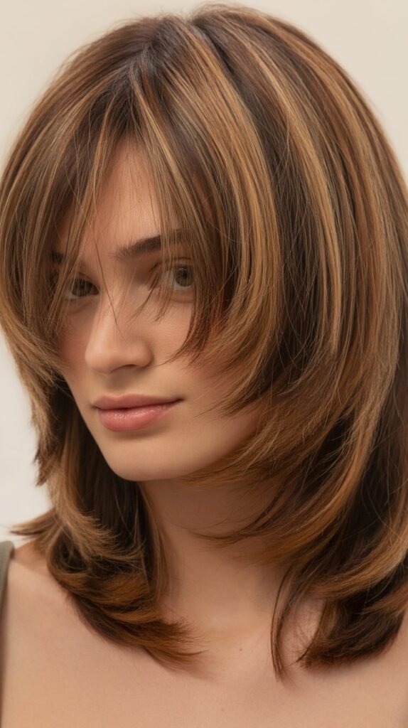 Classic Textured Shag With Curtain Bangs