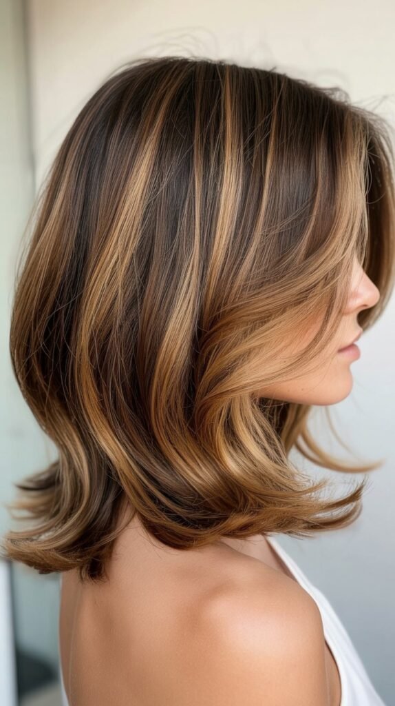 Layered Lob with Balayage