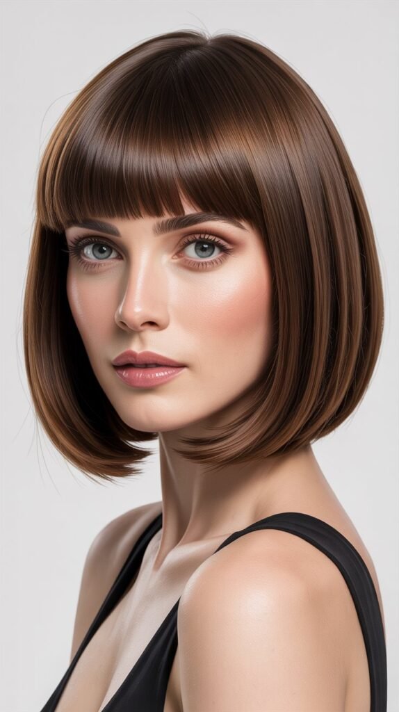 Blunt Bob with Full Bangs