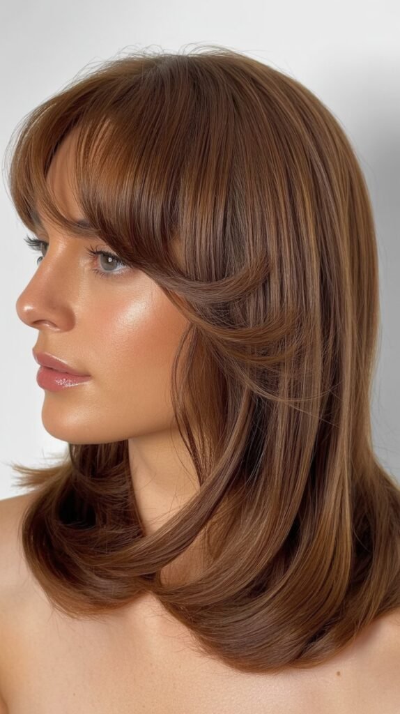 Medium Shaggy Bob With Choppy Bangs