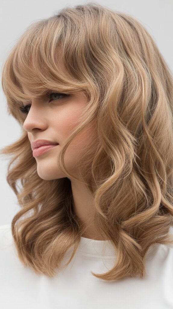 Feathered Bangs With Voluminous Waves