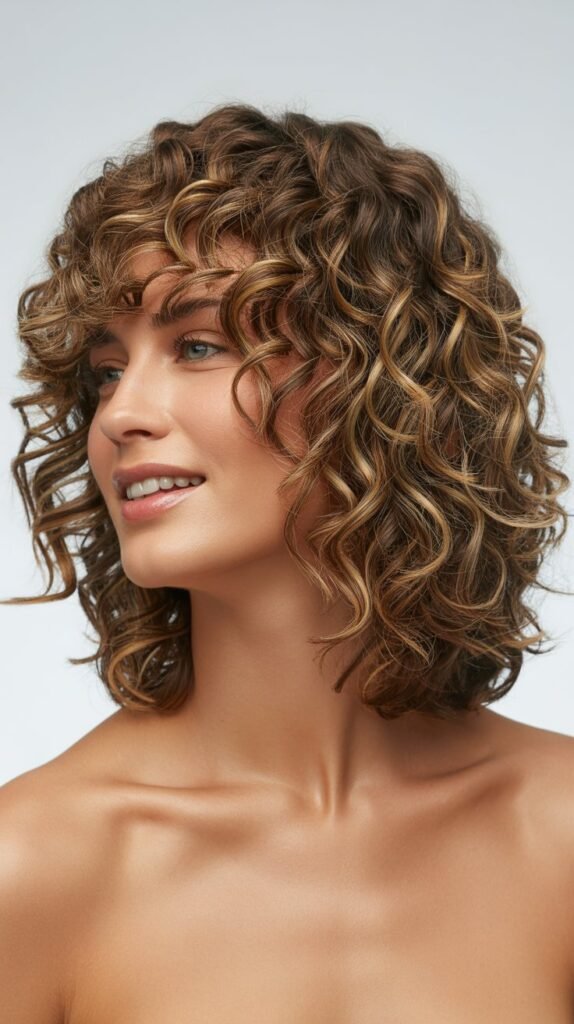  Classic Shoulder-Length Layered Curly Bob