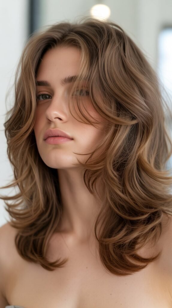 Layered Collarbone Cut with Undone Texture