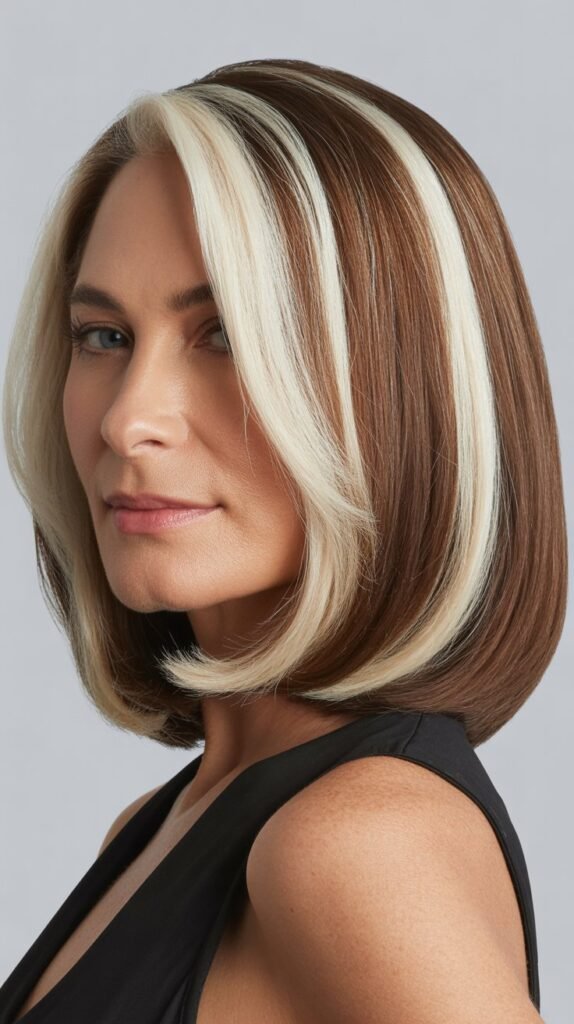 Sleek Shoulder Bob with Money Pieces