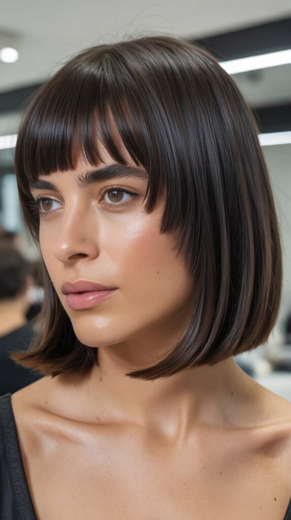 Medium Bob With Asymmetrical Micro Bangs