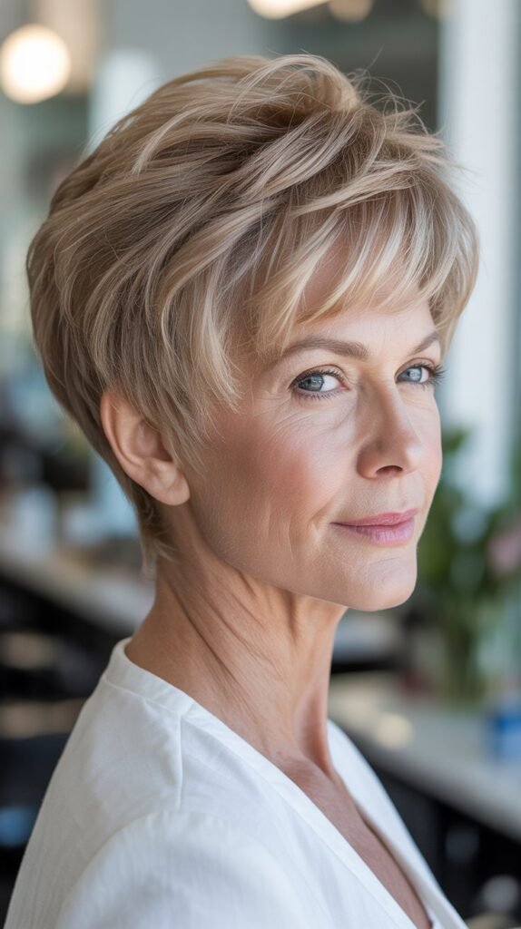 The Tapered Short Cut with Wispy Crown