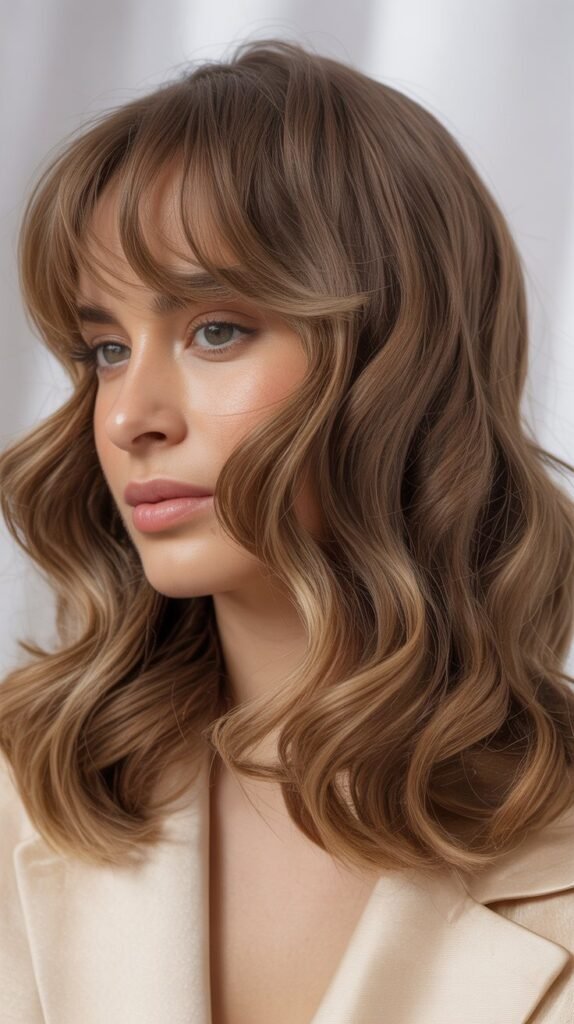 Face-Framing Bangs With Soft Curls