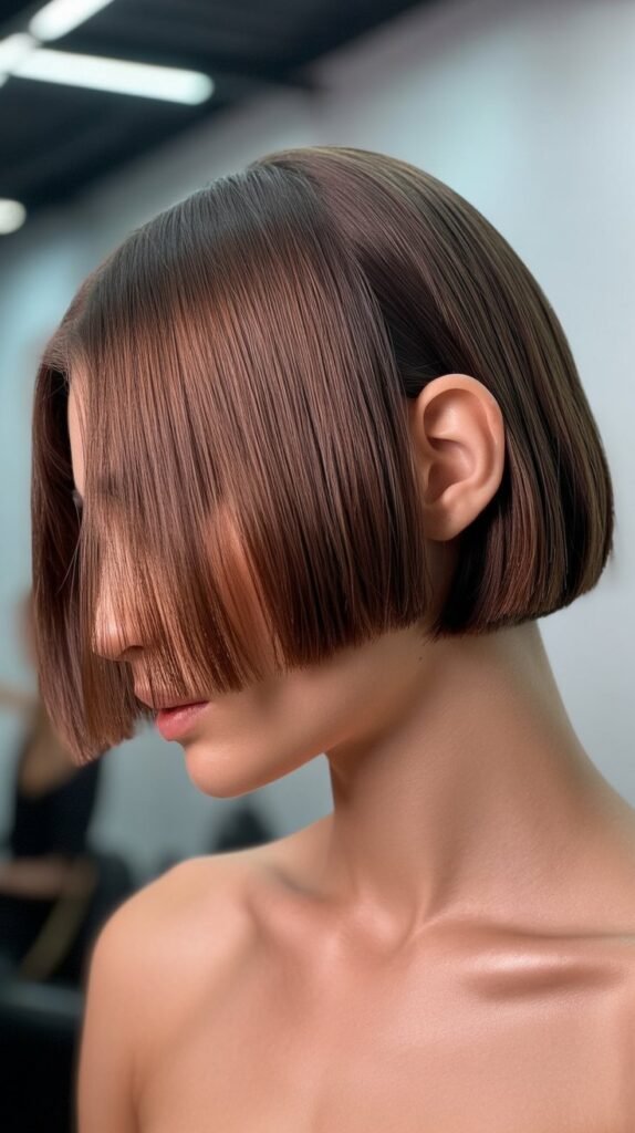 Sleek French Bob with Ear Tuck
