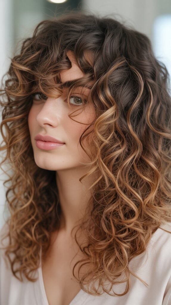 Layered Curls with Ombré Color