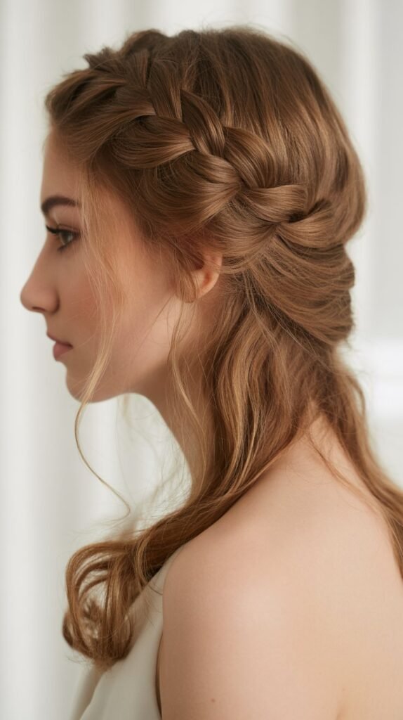 Twisted Side Braid with Loose Ends