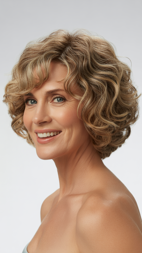 The Voluminous Curly-Wavy Bob