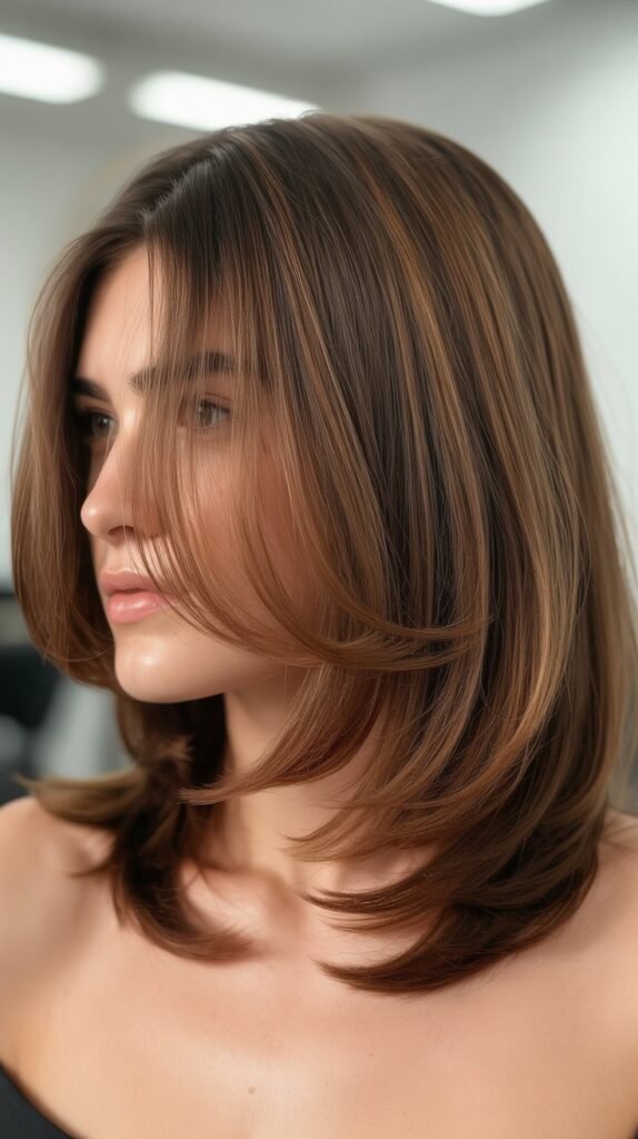 Lob with Face-Framing Layers