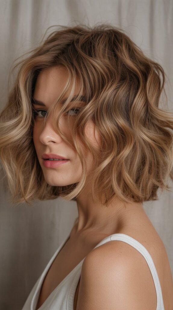 Wavy Messy French Bob