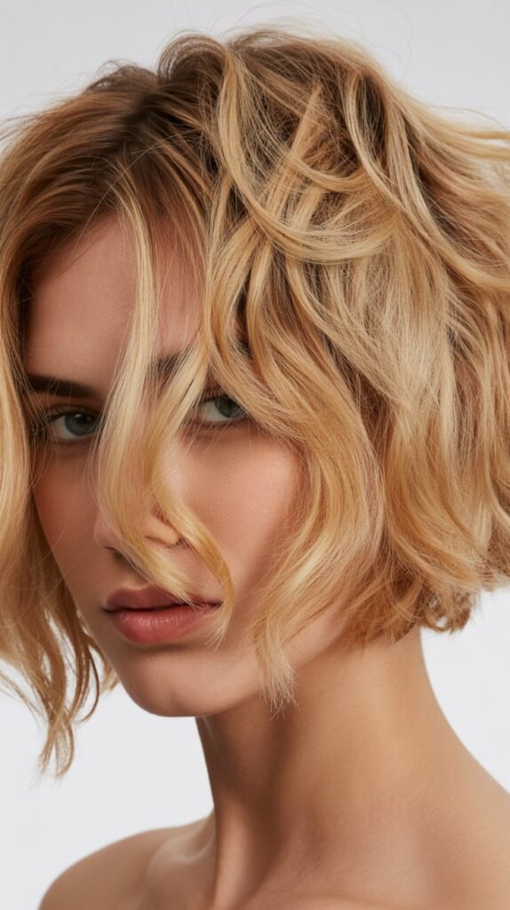 Asymmetrical Messy Bob