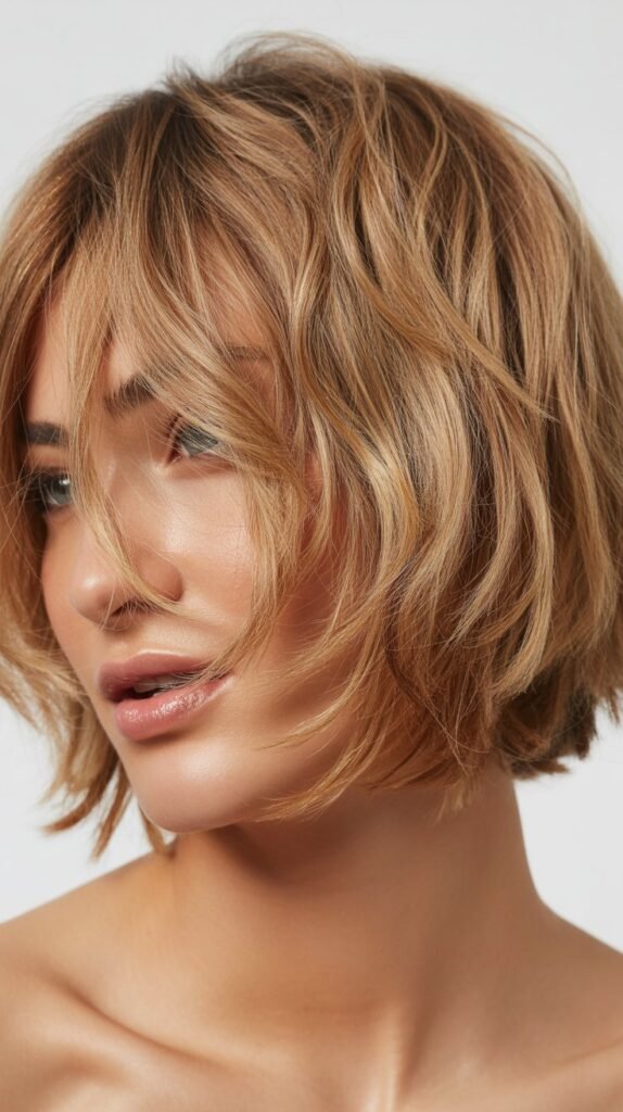 Shaggy Messy French Bob