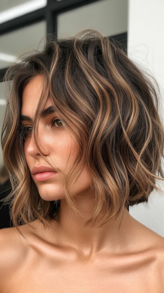 Lived-In Color Messy Bob